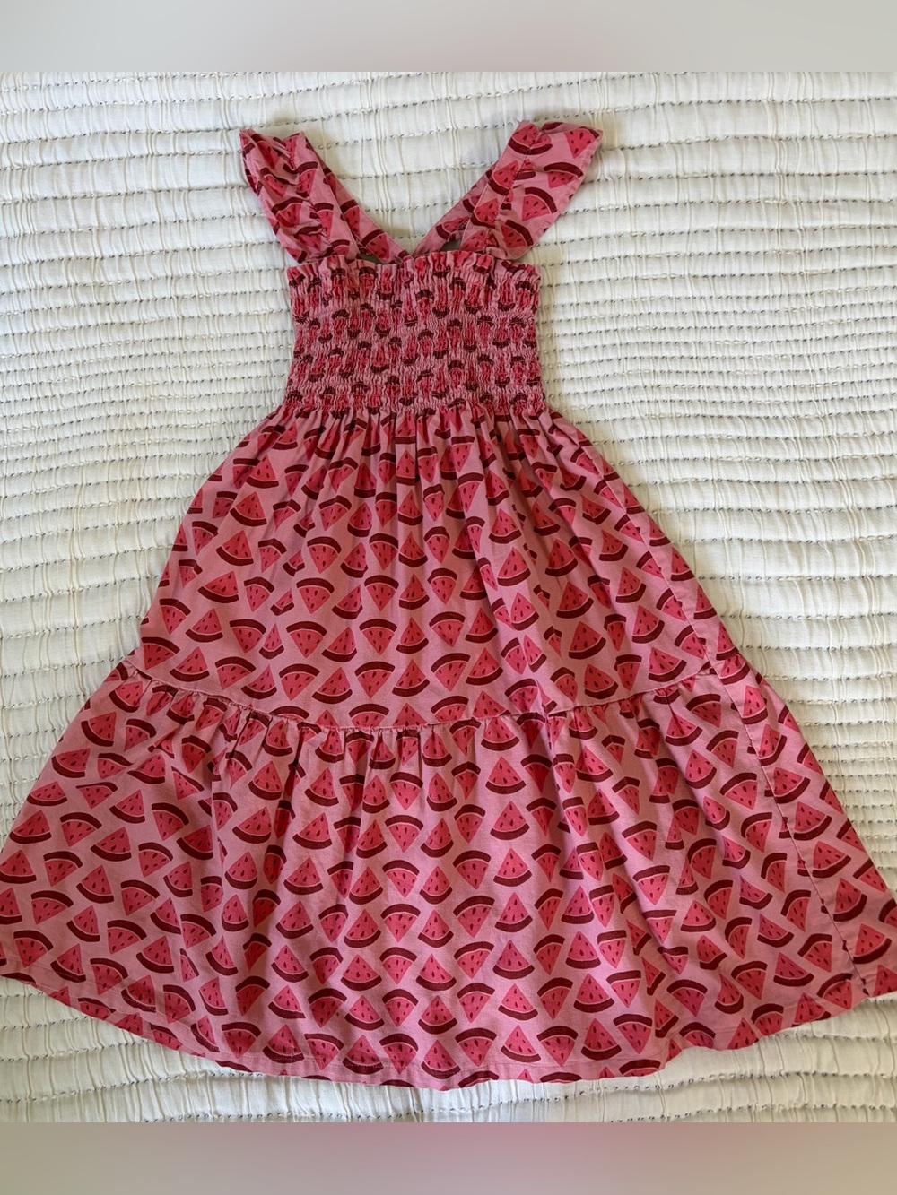 Tea Collection Linen Blend Watermelon Dress 6